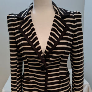 Black and Pinstripe Blazer by Dept